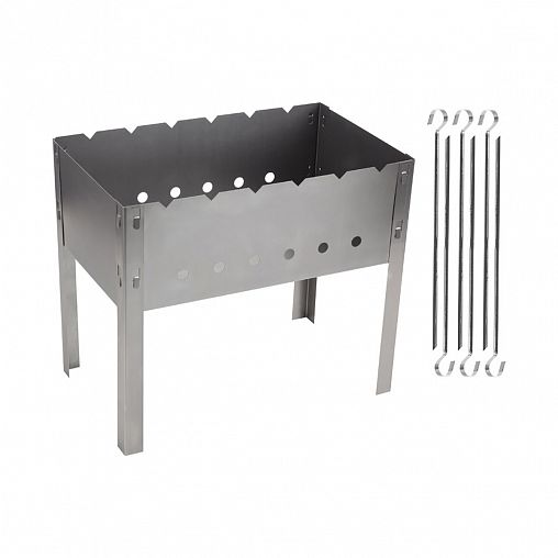 Мангал Ecos, сборный, 6 шампуров, толщина 0,35 мм, 400 x 240 x 350 мм фото