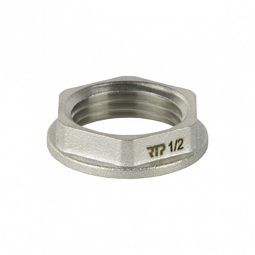 Контргайка с ребордой латунная РТП с внутренней резьбой 1/2" фото