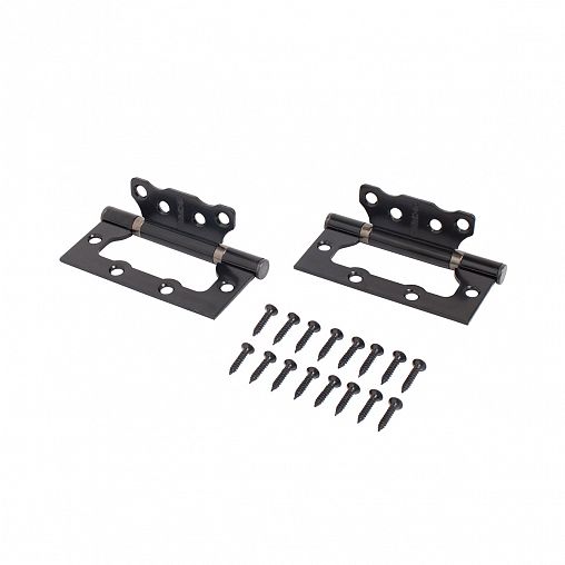 Петля накладная универсальная Аллюр 2BB BL, 100 x 75 x 2,5 мм, матовый черный, 2шт фото