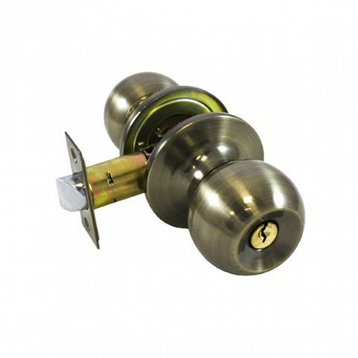 Ручка-защелка Стандарт 607 ET AB, ключ/фиксатор, бронза фото