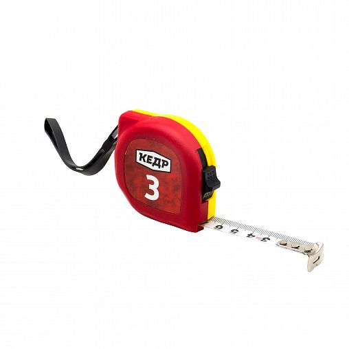 Рулетка Кедр, с фиксатором, пластиковый корпус, 3 м x 16 мм фото