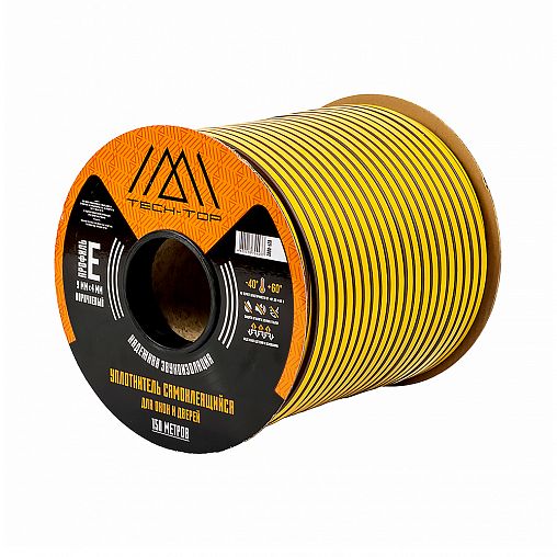 Уплотнитель E-профиль Tech-Top, 9 x 4 мм, бухта 150 м, коричневый фото