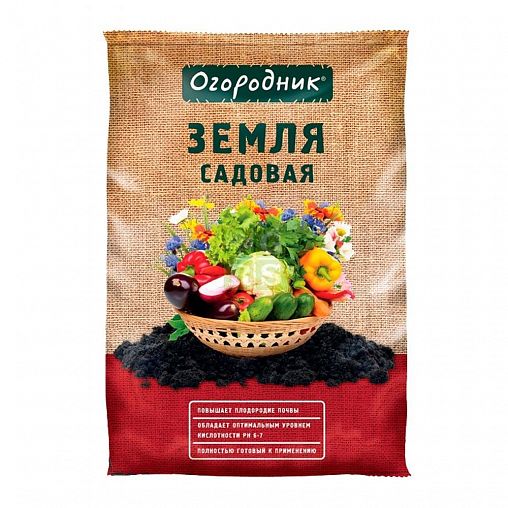 Грунт Огородник Садовая земля, 60 л фото