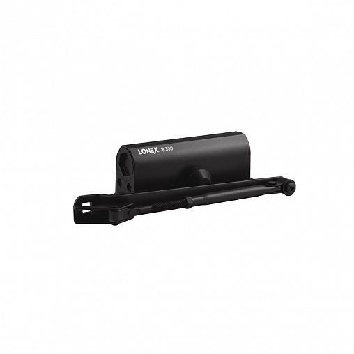 Доводчик дверной Lonex 330, для дверей 50 - 120 кг, черный фото