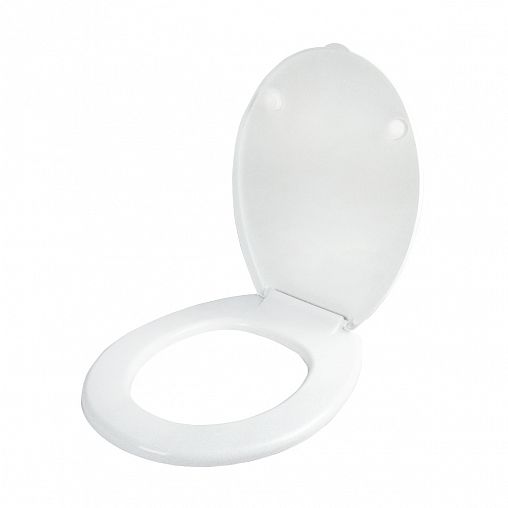 Сиденье для унитаза Мультипласт Групп, 46,5 x 37,5 x 5 см, белый мрамор фото