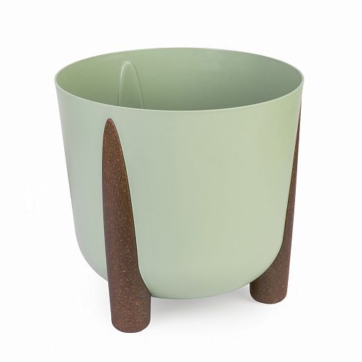 Горшок-кашпо Альтернатива Жардин, на ножках, 9 л, оливковый фото Горшок-кашпо Альтернатива Жардин, на ножках, 9 л, оливковый фото
