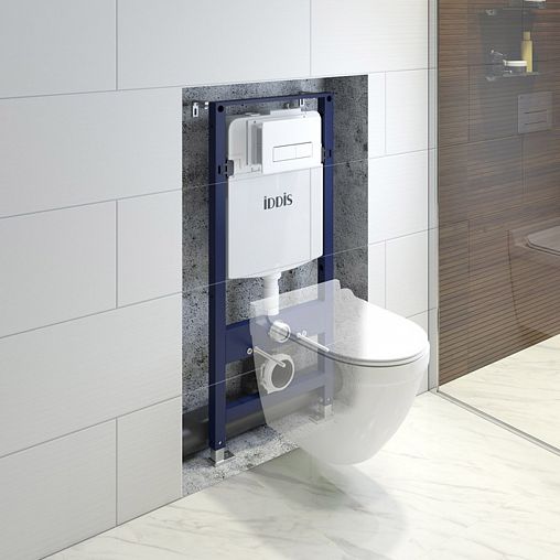 Инсталляция рамная для подвесного унитаза IDDIS Optima Home, с белой кнопкой, 134 x 49,7 см фото Инсталляция рамная для подвесного унитаза IDDIS Optima Home, с белой кнопкой, 134 x 49,7 см фото