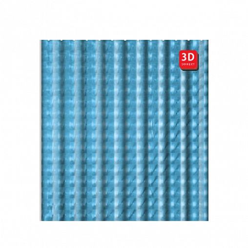 Штора для ванной Fashun 3D эффект, 180 x 200 см, Peva, голубая фото