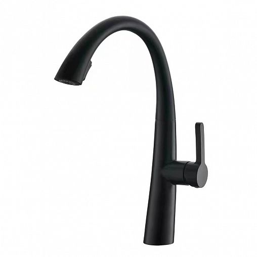 Смеситель для кухни Профсан ПСМ-301-9, с выдвижным изливом, однорычажный, двухцветный фото