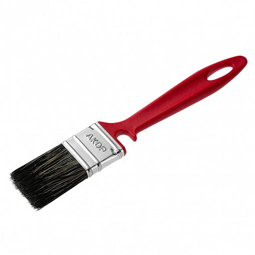 Кисть плоская для водных красок Акор Эксперт, смешанная щетина, пластиковая ручка, 35 x 10 мм фото