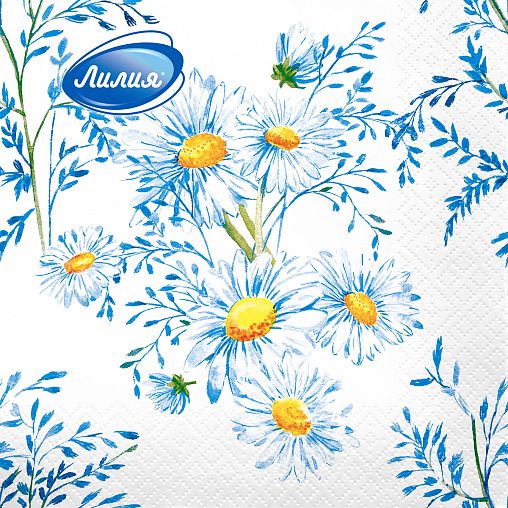 Салфетки бумажные сервировочные Лилия Прелесть, двухслойные, 20 шт фото