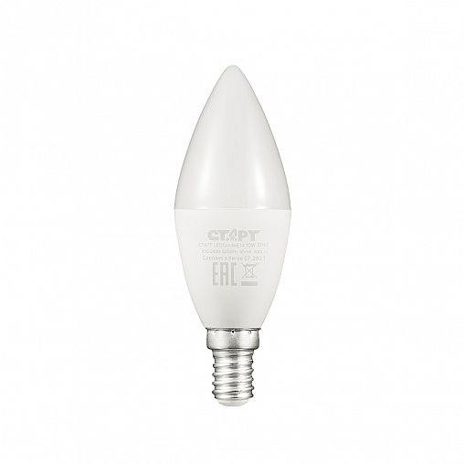 Лампа светодиодная LED Старт ECO Свеча, E14, 10 Вт, 2700 K, теплый свет фото