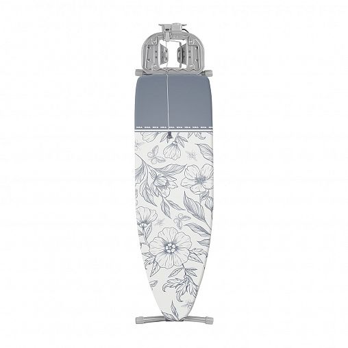 Гладильная доска Nika-best Серые цветы, тефлоновый чехол, 122 x 40 см фото