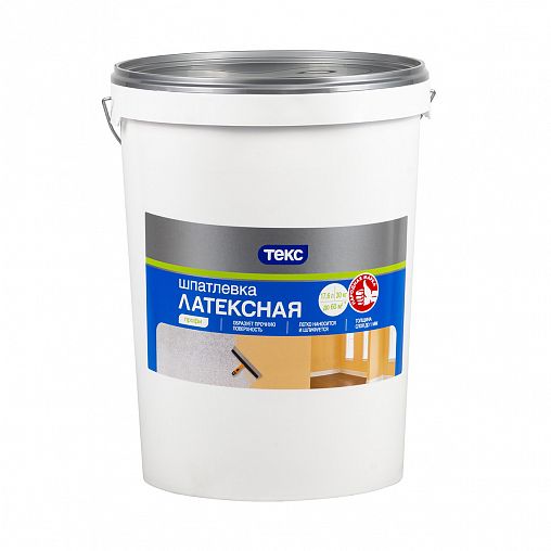 Шпатлевка латексная Текс Профи, белая, 30 кг фото