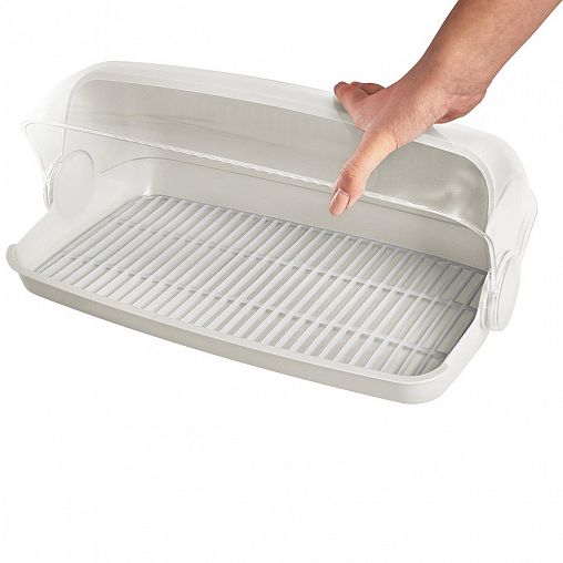 Хлебница Plast Team, 41,5 x 26 x 18,5 см, молочный туман фото