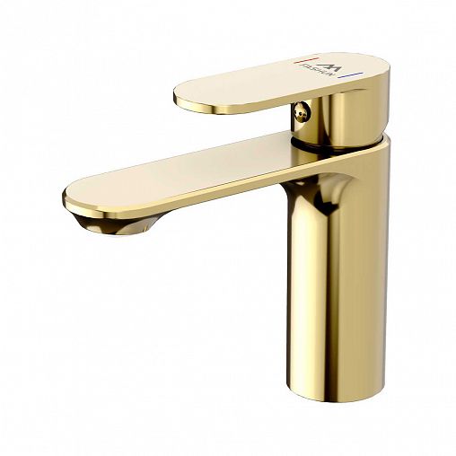 Смеситель для раковины с коротким изливом Fashun A1085-35, золото фото