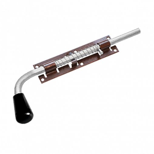 Засов с пружиной Домарт ЗСП-300 мод.2, медь антик фото