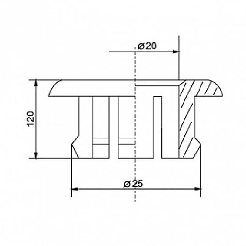Обрамление для перелива раковины Wirquin, ABS пластик, хром фото