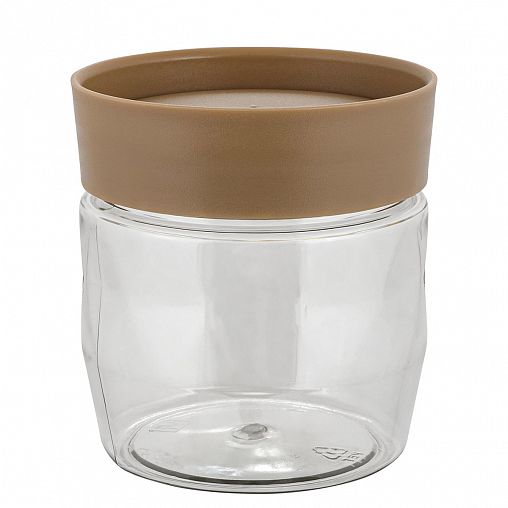 Банка для сыпучих продуктов Plast Team Stockholm, 0,5 л, шоколадный мокко фото