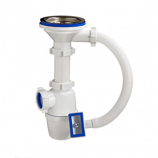 Сифон бутылочный Orio Е-4007, 3 1/2" x 40 мм, с переливом фото