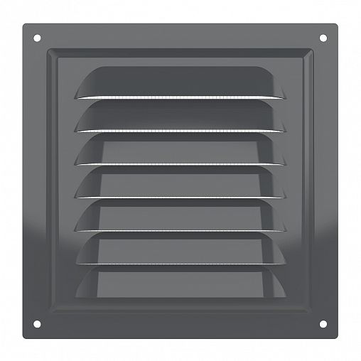 Решетка вентиляционная Era 1515МЭ Gray, эмалированная сталь, 150 x 150 мм фото