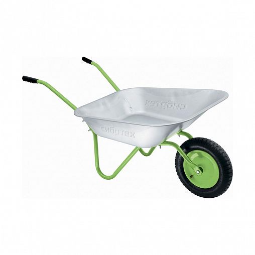 Тачка одноколесная садовая Сибртех, 65 л, пневматическое колесо фото