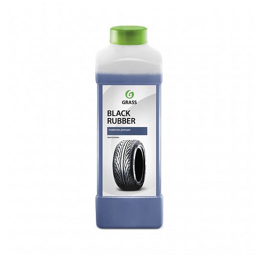 Полироль чернитель шин Grass Black rubber 1 л фото