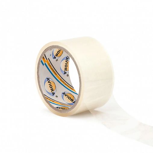 Скотч упаковочный Aviora, 50 мм x 66 м, прозрачный фото