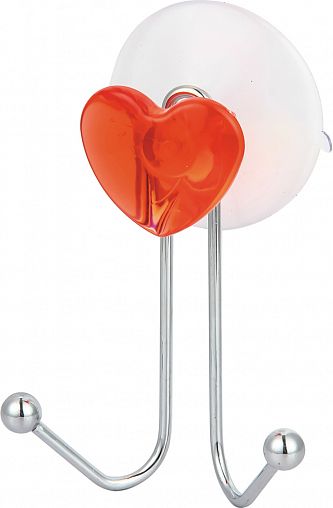 Крючок на присоске двойной Рыжий кот Сердце фото