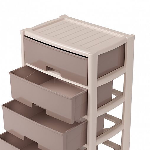 Комод пятисекционный Альтернатива Колорит, 56 x 39 x 100 см, бежевый фото