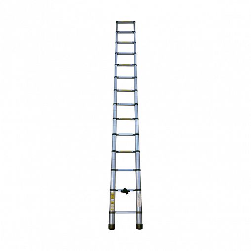 Лестница телескопическая односекционная Alumet TLS 4.1, алюминиевая, 14 ступеней, 4,1 м фото