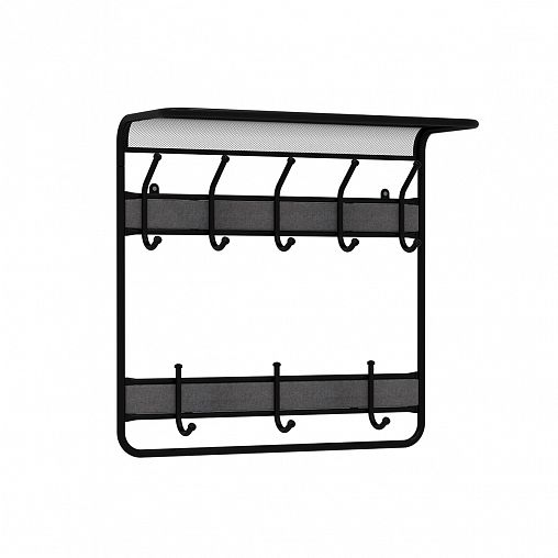 Вешалка настенная с полкой 8 крючков