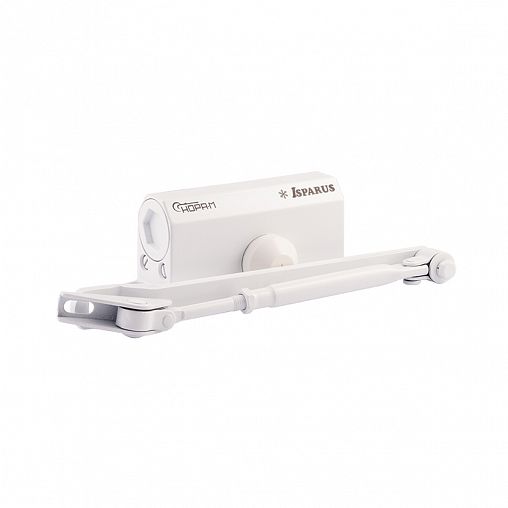 Доводчик дверной Нора-М 410 Isparus, для дверей 15 - 60 кг, белый фото