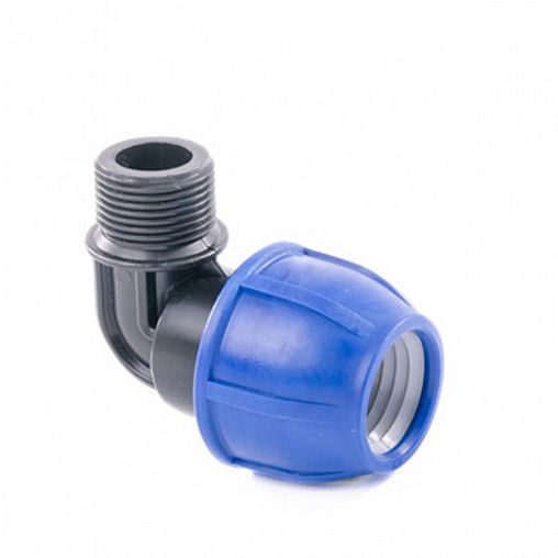 Отвод компрессионный для ПНД труб Lammin, наружная резьба, 20 x 3/4" фото