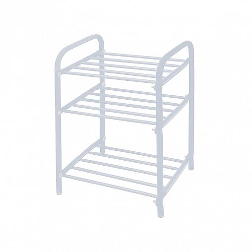 Этажерка для обуви Nika Комфорт 1, 3 полки, 44 x 33 x 50 см, матовый серый фото