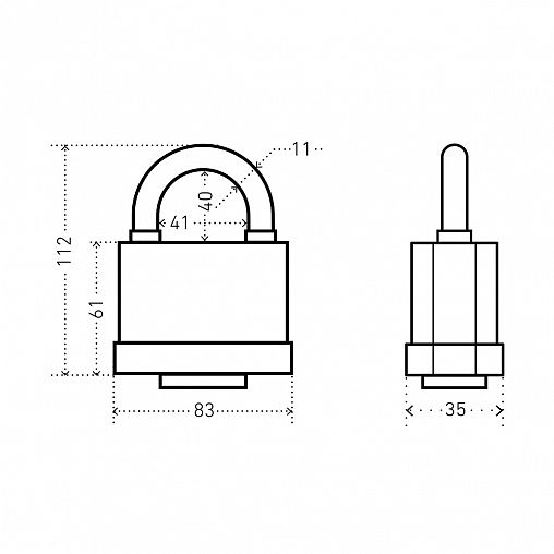 Замок навесной всепогодный Аллюр ВС1Ч-377П, d 11 мм, 6 ключей фото