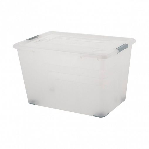 Ящик для хранения Plast Team Bergen, 52 л, прозрачный фото