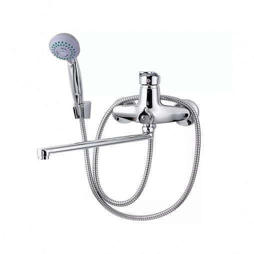 Смеситель для ванны с душем Tsarsberg TSB-950-1157, с длинным изливом, однорычажный, хром фото