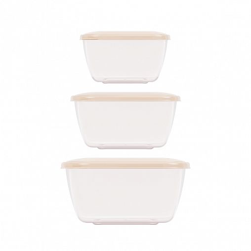 Набор контейнеров для СВЧ Альтернатива, 3 шт (0,8 л, 1,2 л, 2 л) фото