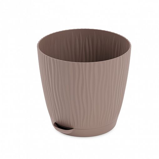 Горшок для цветов Альтернатива Флис, с прикорневым поливом, 0,7 л, какао фото