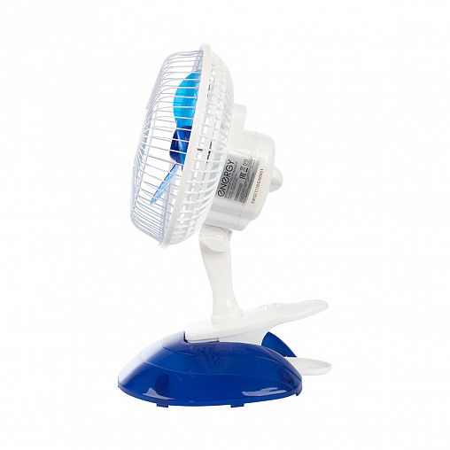 Вентилятор настольный Energy EN-0601, с прищепкой, 15 Вт, 2 скорости, белый фото