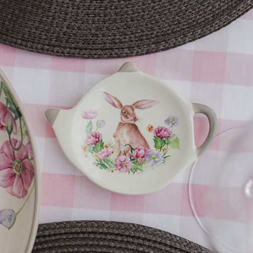 Подставка для чайного пакетика Доляна Зайка, 12 х 8,4 х 1,5 см фото