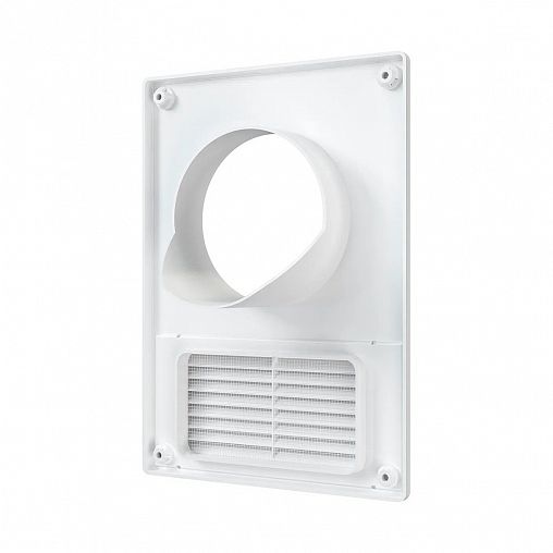 Площадка торцевая Era РУФ, пластик, разъемная, с решеткой и фланцем d 100 мм, 185 x 254 мм фото