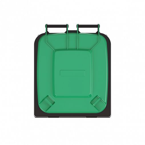 Бак для мусора Альтернатива, на колесах, 240 л, черно-зеленый фото