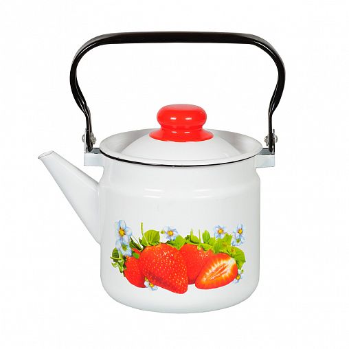 Чайник эмалированный СтальЭмаль, 2 л, с декором фото