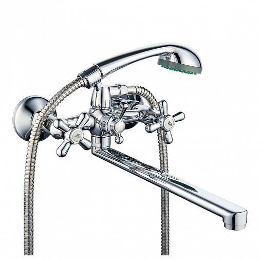 Смеситель для ванны с душем Roegen RR120B, с длинным изливом, хром фото