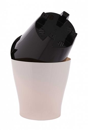 Горшок для цветов Альтернатива Лея, с автополивом, 5 л, бежевый фото