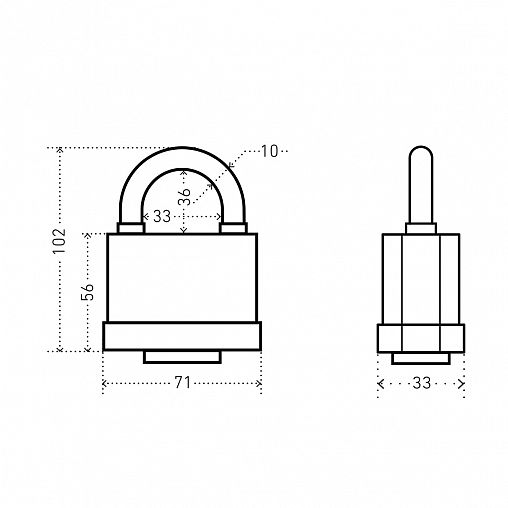 Замок навесной всепогодный Аллюр ВС1Ч-376П, d 10 мм, 6 ключей фото