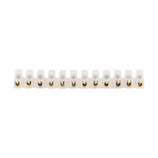 Колодка клеммная винтовая Rexant KВ-4, 3 А, 1,5 - 4 мм², полиэтилен, белый фото