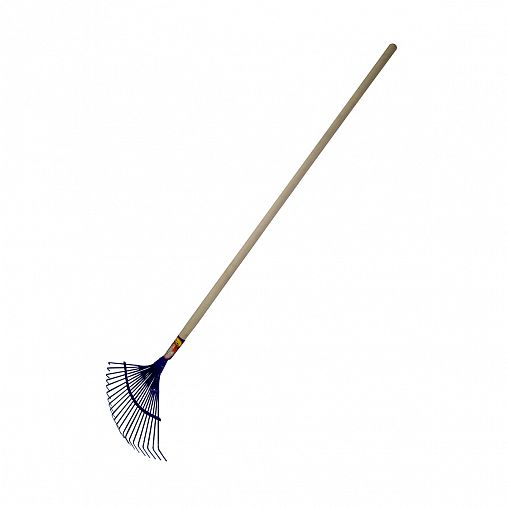 Грабли веерные, пластинчатые, с деревянным черенком, 22 зуба, 1600 мм фото
